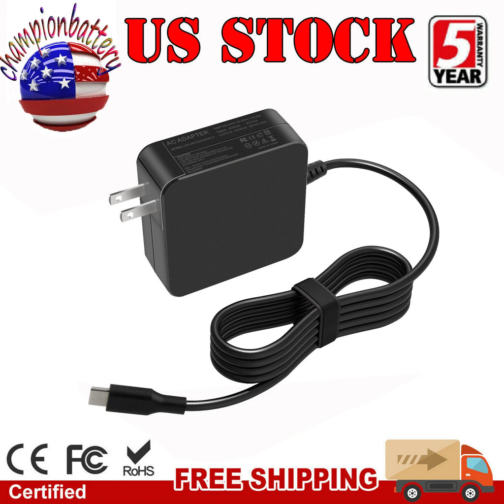 65W AC Charger For Lenovo Yoga 910 910-13 910-13IKB Power Supply Adapter Cord