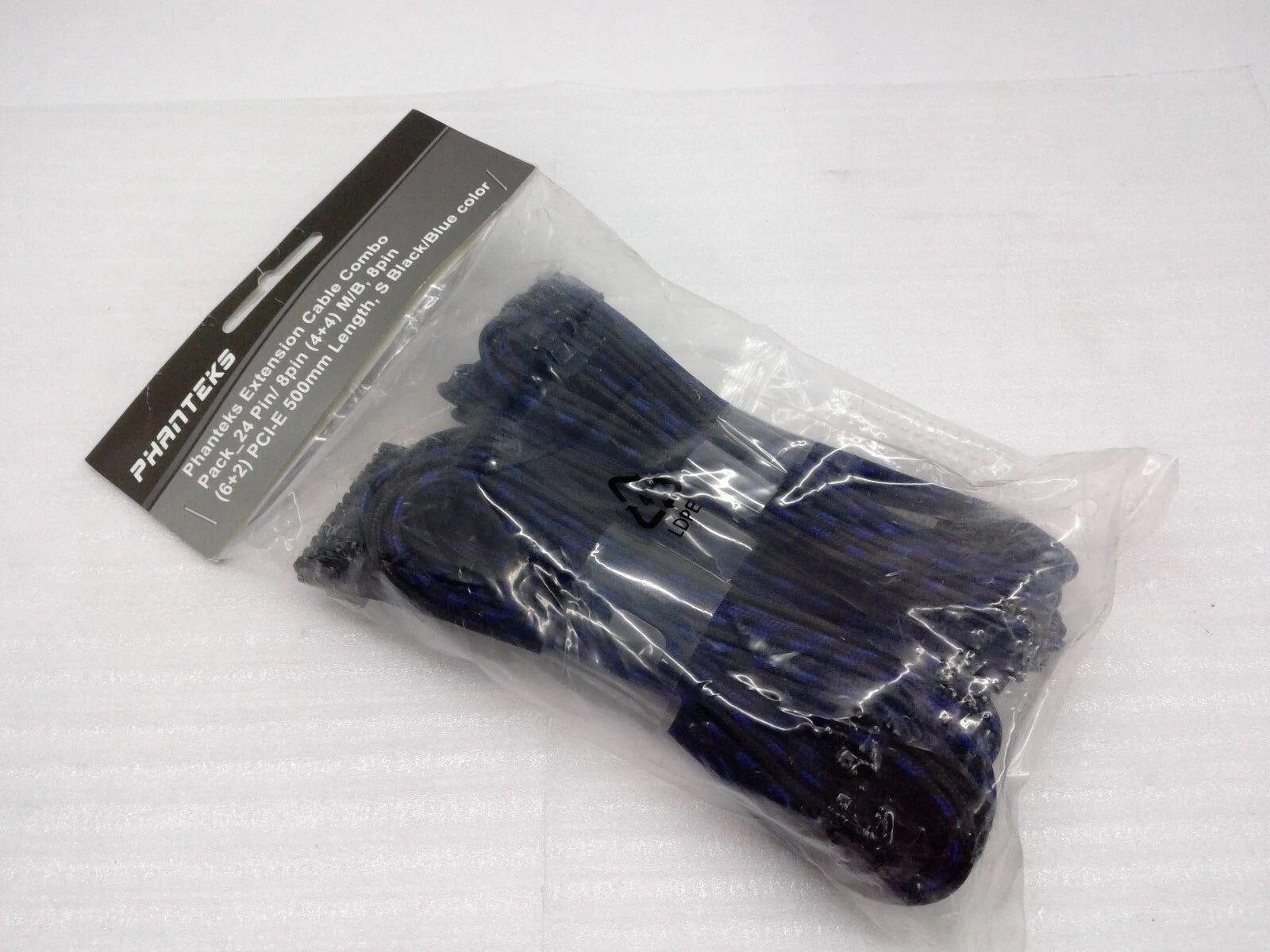 NEW 886523500698 Phanteks Extension Cable Combo PH-CB-CMBO_SBL black/blue