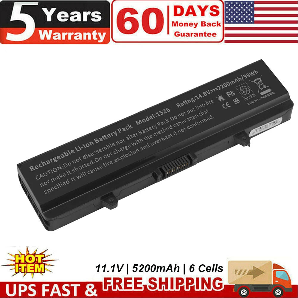 ?Battery for Dell Inspiron 1525 1526 1545 1546 1440 1750 GW240 X284G RN873 RU586