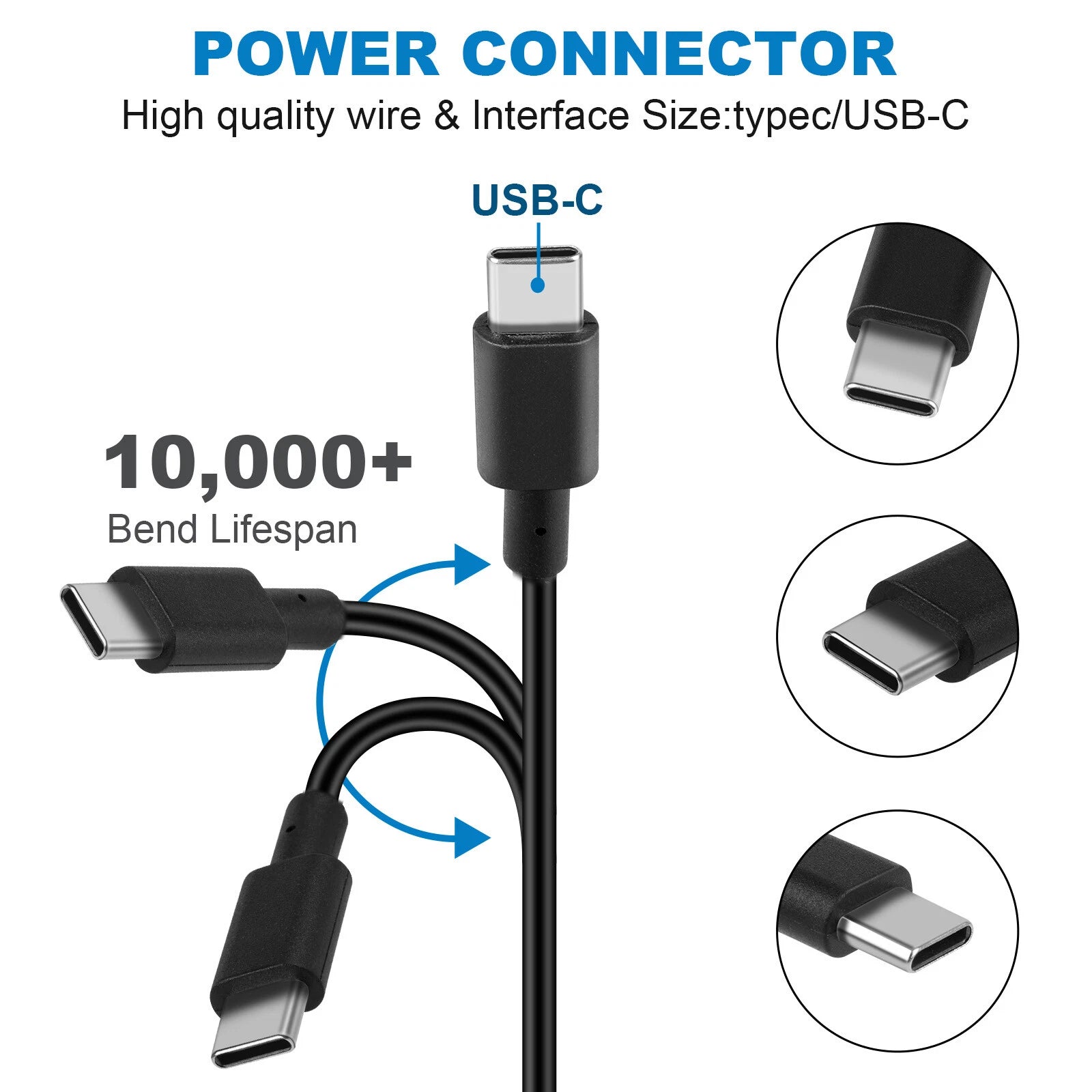 USB-C Charger for LG Gram 14 15 16 17 Laptop 16Z90P 17Z90N Type-C Power Adapter