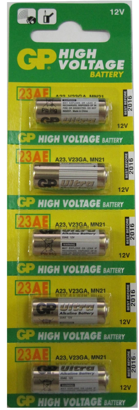 battery 12V for remote controls (pack of 5)