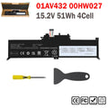 For Lenovo New Battery ThinkPad Yoga 12 X260 370 X380 00HW027 01AV432 15.2V 51Wh