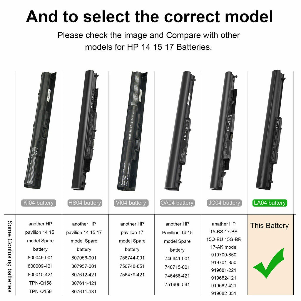 for HP LA04 Laptop Battery Replace 776622-001 28460-001 752237-001 TPN-Q129