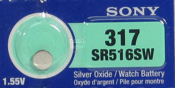 2 Sony Silver Oxide SR516SW SR516W SR516 1.55V Watch Battery