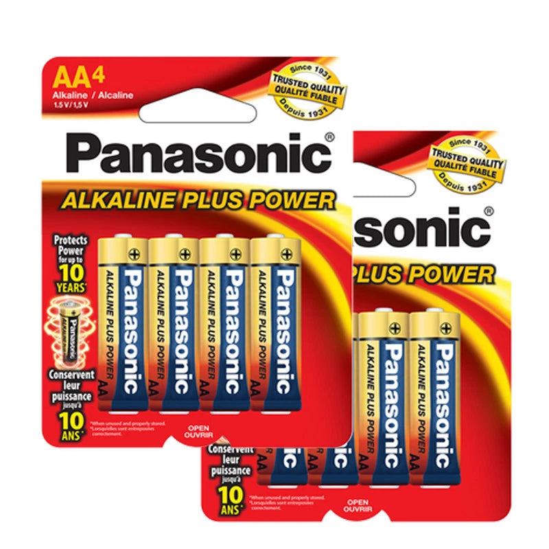 Panasonic AA 8 Count Alkaline Plus Power Batteries