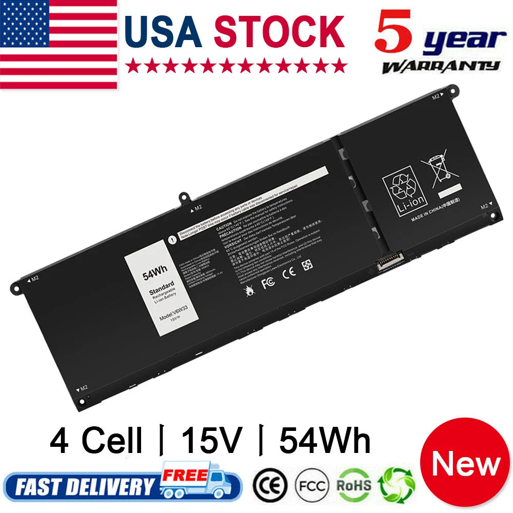 For Dell Inspiron 14 7425 2-in-1 7415 13 5320 15 3520 Battery - V6W33