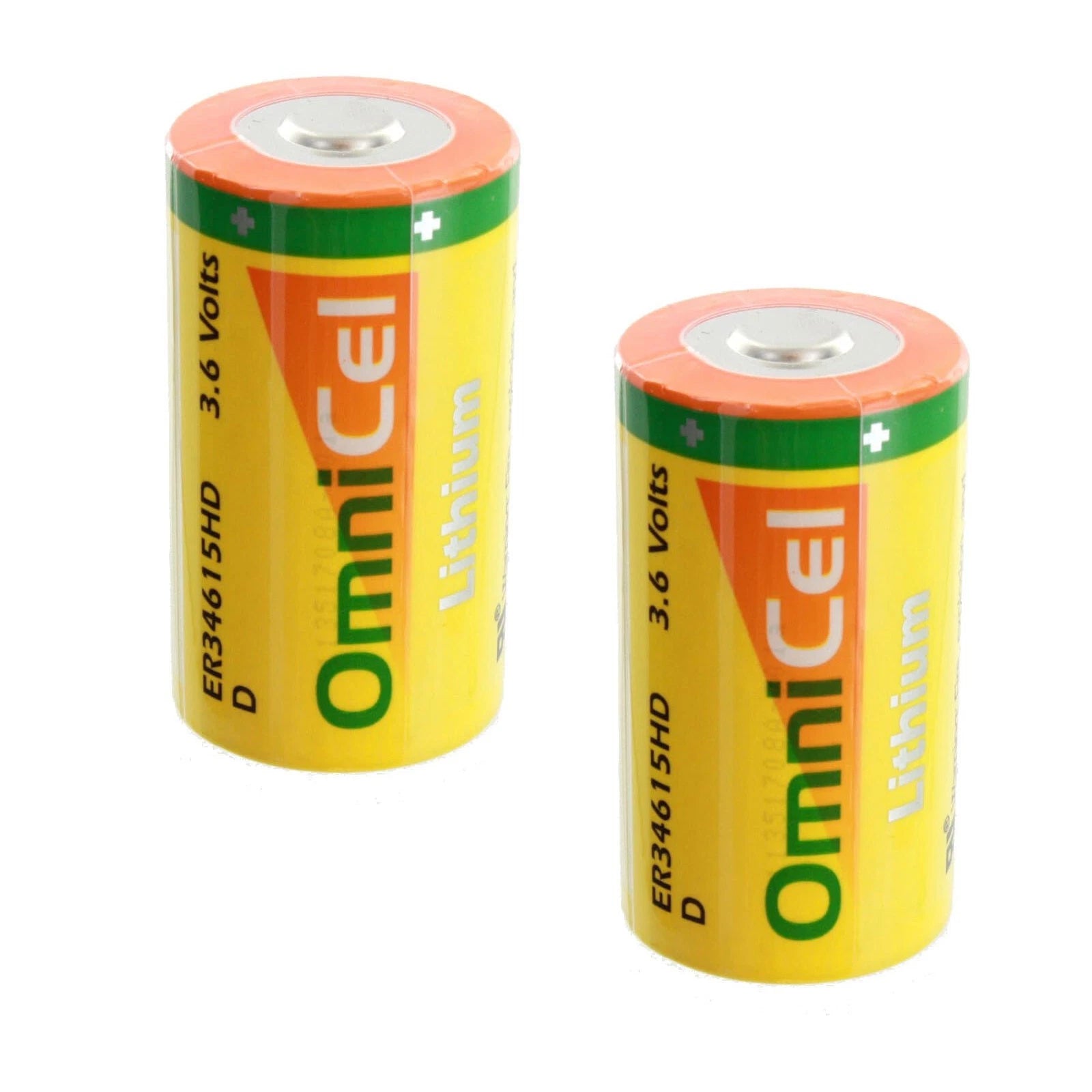 2x OmniCel ER34615HD/S High Drain Lithium Thionyl Chloride Battery AMR Backup