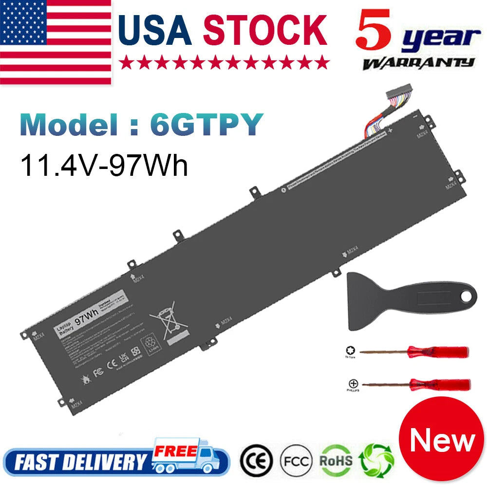 6GTPY Battery for Dell XPS 15 9570 9560 9550 Precsion 5530 5520 5510 Vostro 7500
