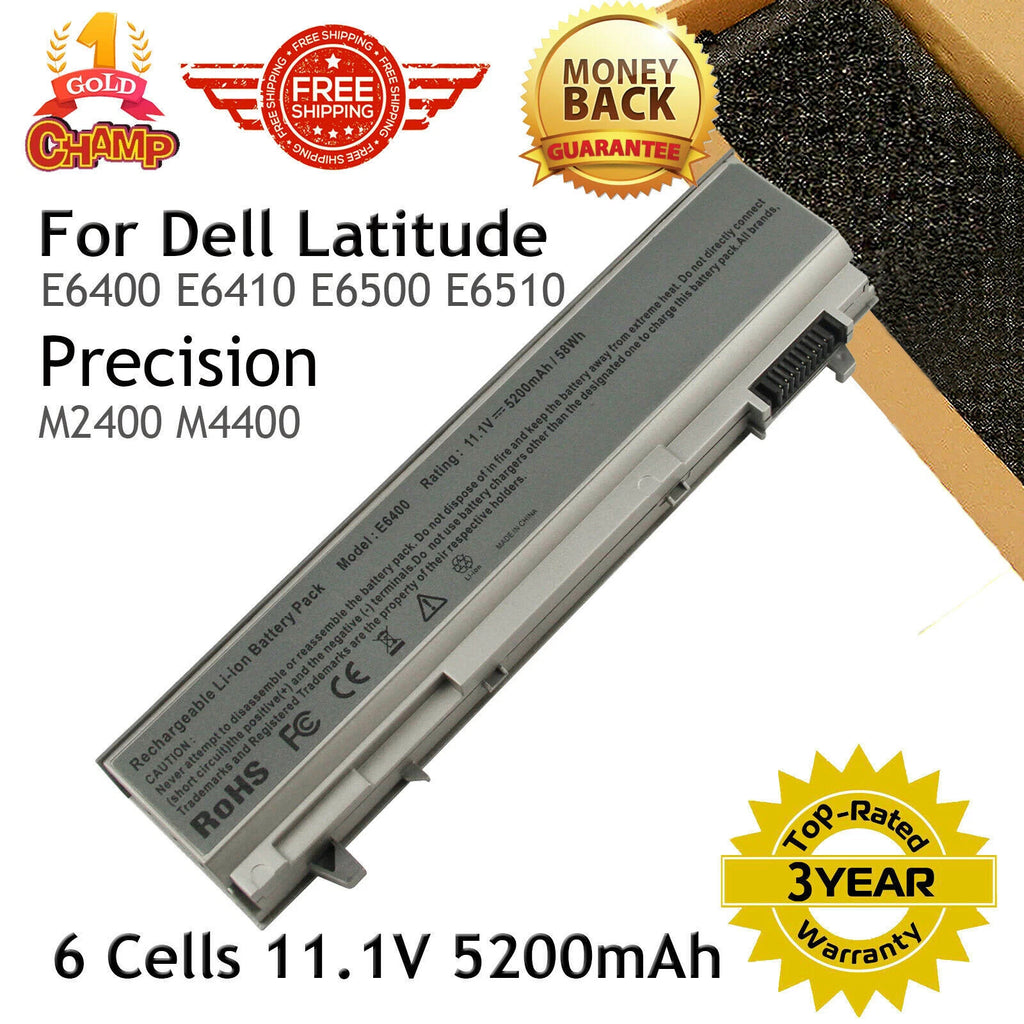 E6400 PT434 Battery/Charger for Dell Latitude E6410 E6500 E6510 Precision M2400
