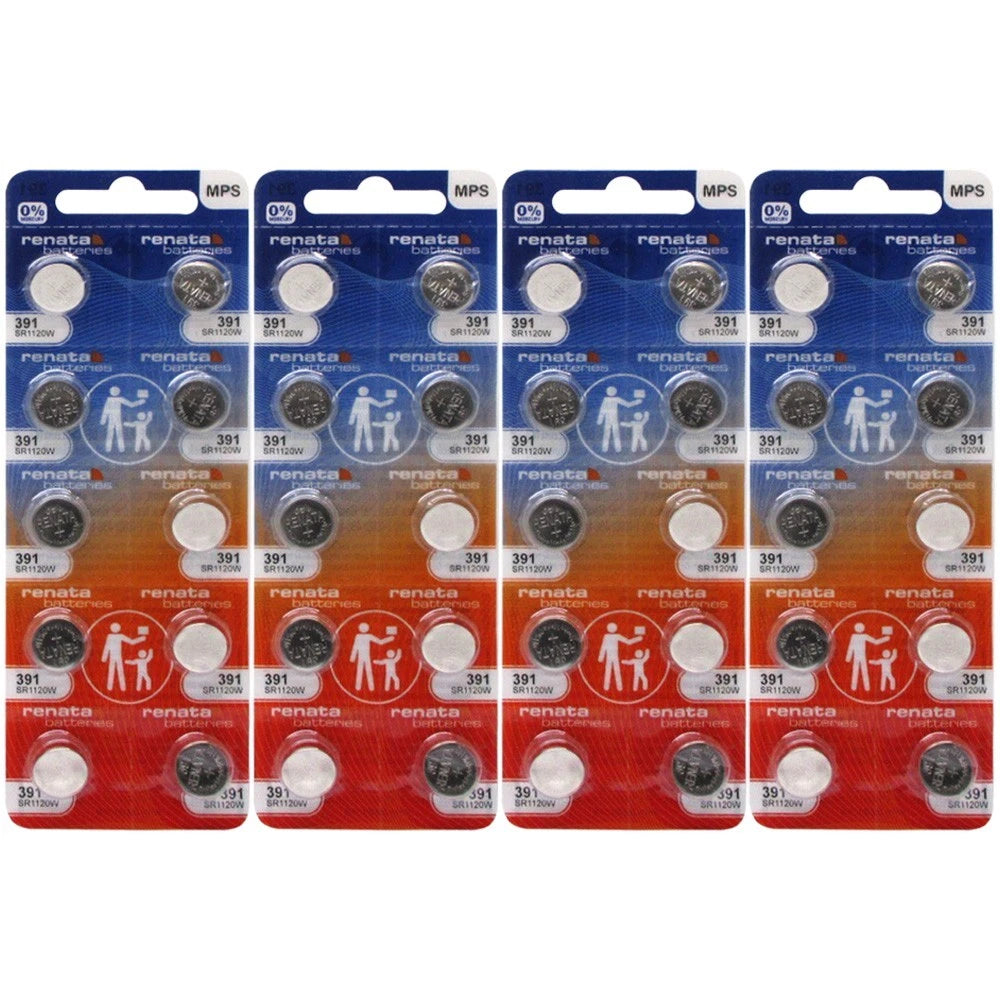 Renata Batteries 391 Silver Oxide Watch Battery (40 Pack)