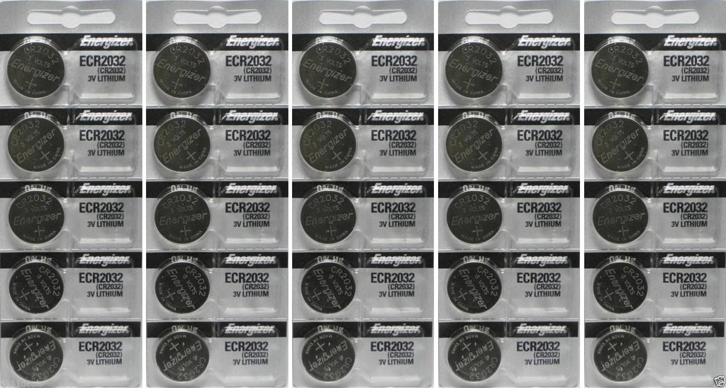 Lot of 25 Energizer ECR2032 Genuine Fresh Date CR2032 2032 Lithium 3V Batteries