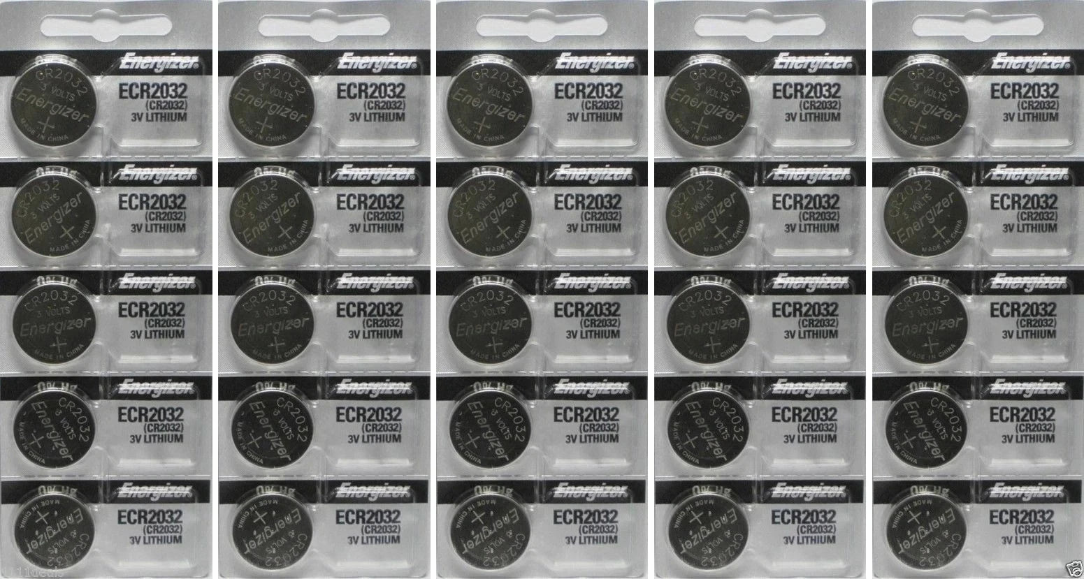 Lot of 25 Energizer ECR2032 Genuine Fresh Date CR2032 2032 Lithium 3V Batteries