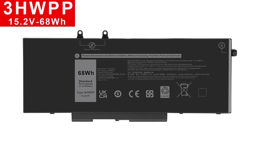 3HWPP Battery For DELL Precision 3541 3551 Latitude 5401 5501 5411 5511 5510