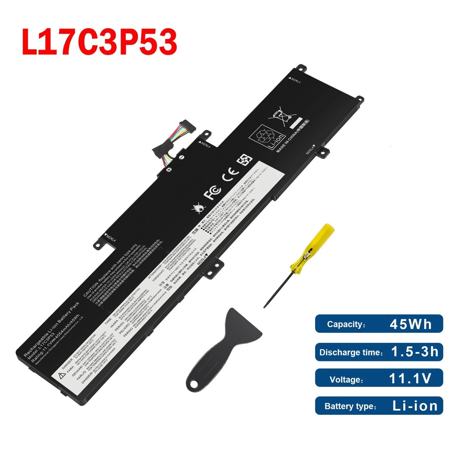 L17C3P53 L17M3P55 01AV482 Battery For Lenovo ThinkPad L380 L390 Yoga Series 45Wh