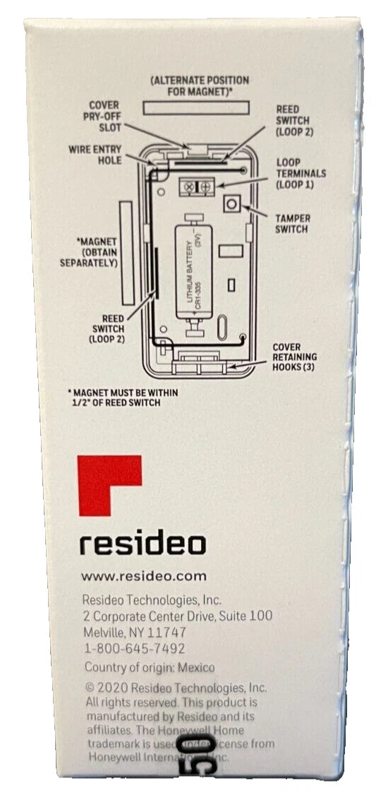 Brand New Honeywell 5815 Wireless Door/Window Transmitter Battery, Magnet