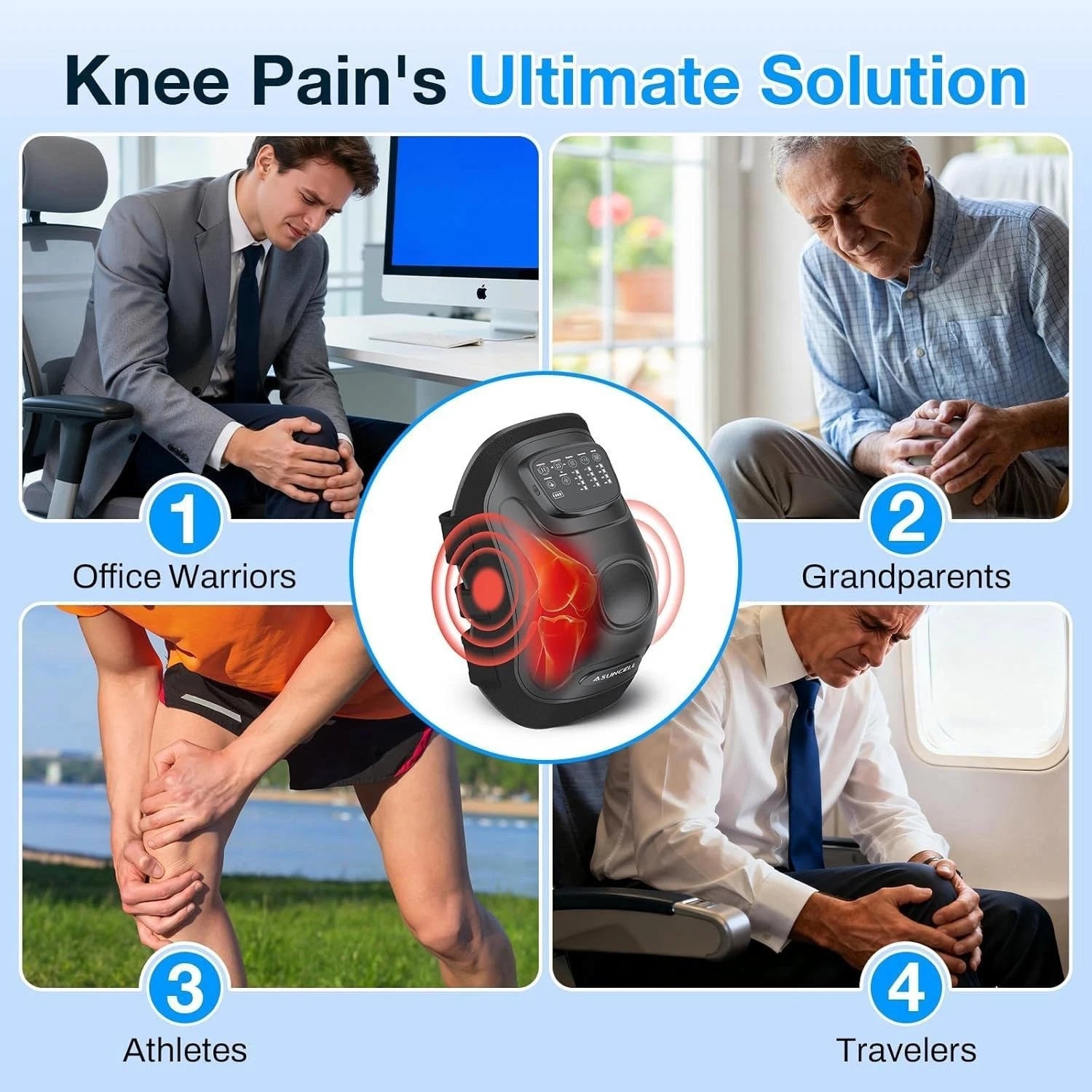 Rodillera PARA ALIVIAR EL DOLOR Terapia de Calor Para Las Lesiones Rodilla US