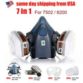 7 IN 1 Half Face Mask for 6200 / 7502 Gas Painting Spray Protection Respirator
