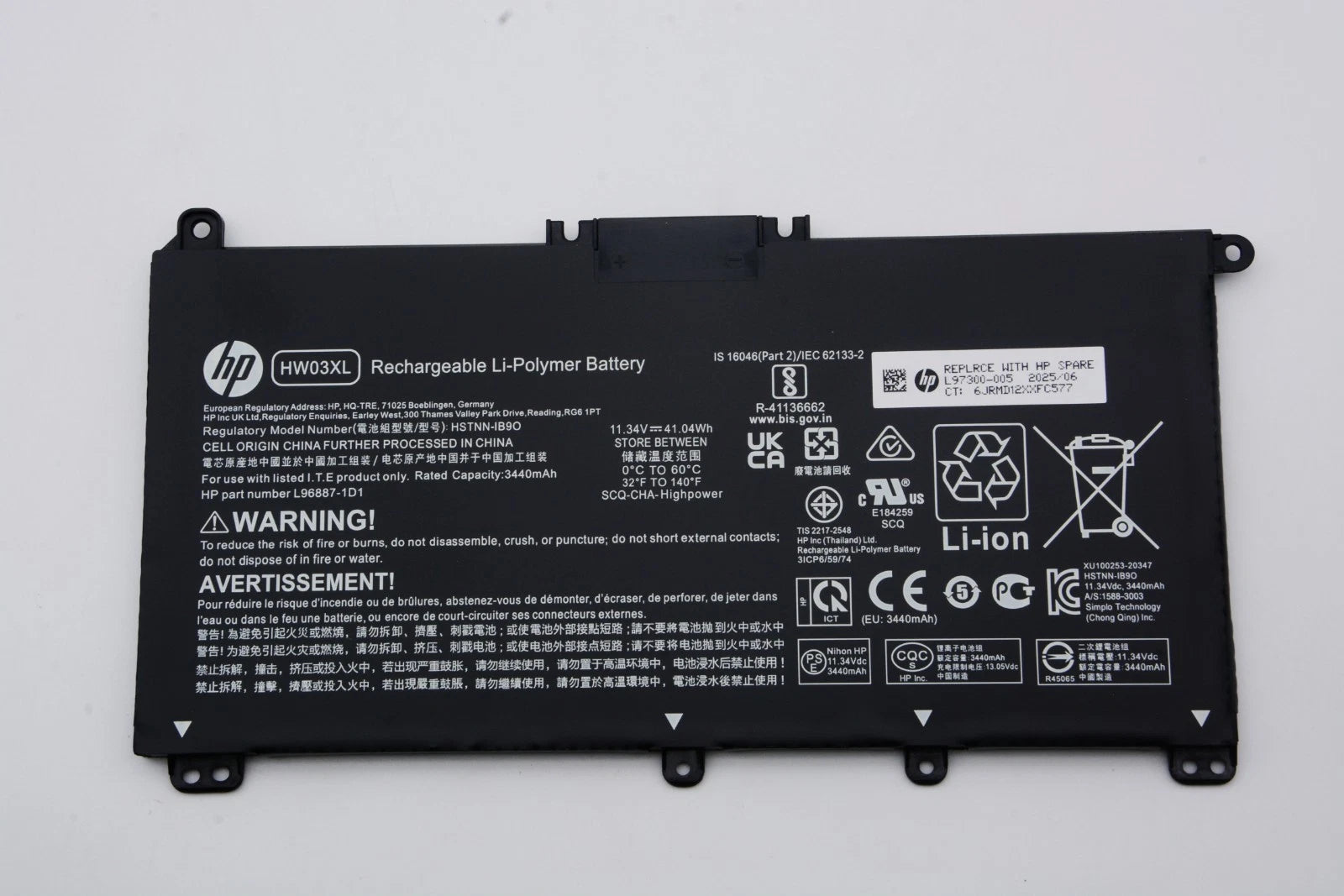 Genuine HW03XL Battery For HP Pavilion 15t-eg000 15-eg0053cl 15-eh0050wm 17-cn