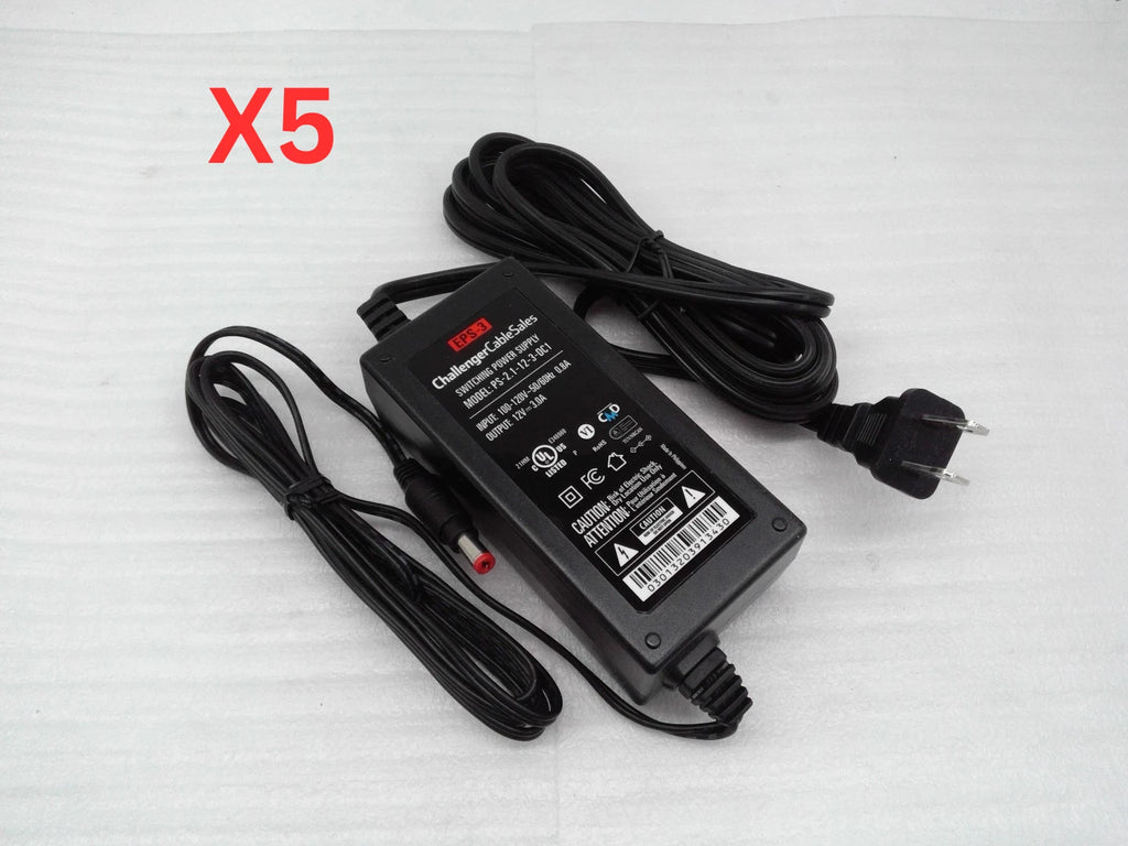 Lot of 5 Challenger Switching Power Supply EPS -3 12V 3.0A PS-2.1-12-3-DC1