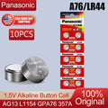 Panasonic A76 LR44/A76 1.5V Alkaline Batteries 10 Count Exp 2028