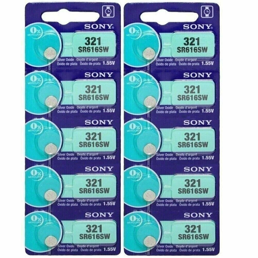 1 Sony 321 SR616SW SR616 D321 V321 SR65 GP321 LR65 Silver Oxide Battery