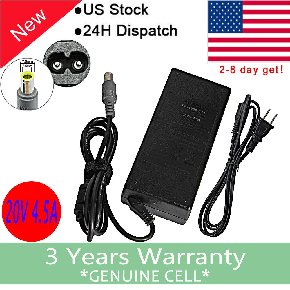 90W Laptop AC Adapter For IBM Lenovo ThinkPad Laptop Charger Power Supply Cord F