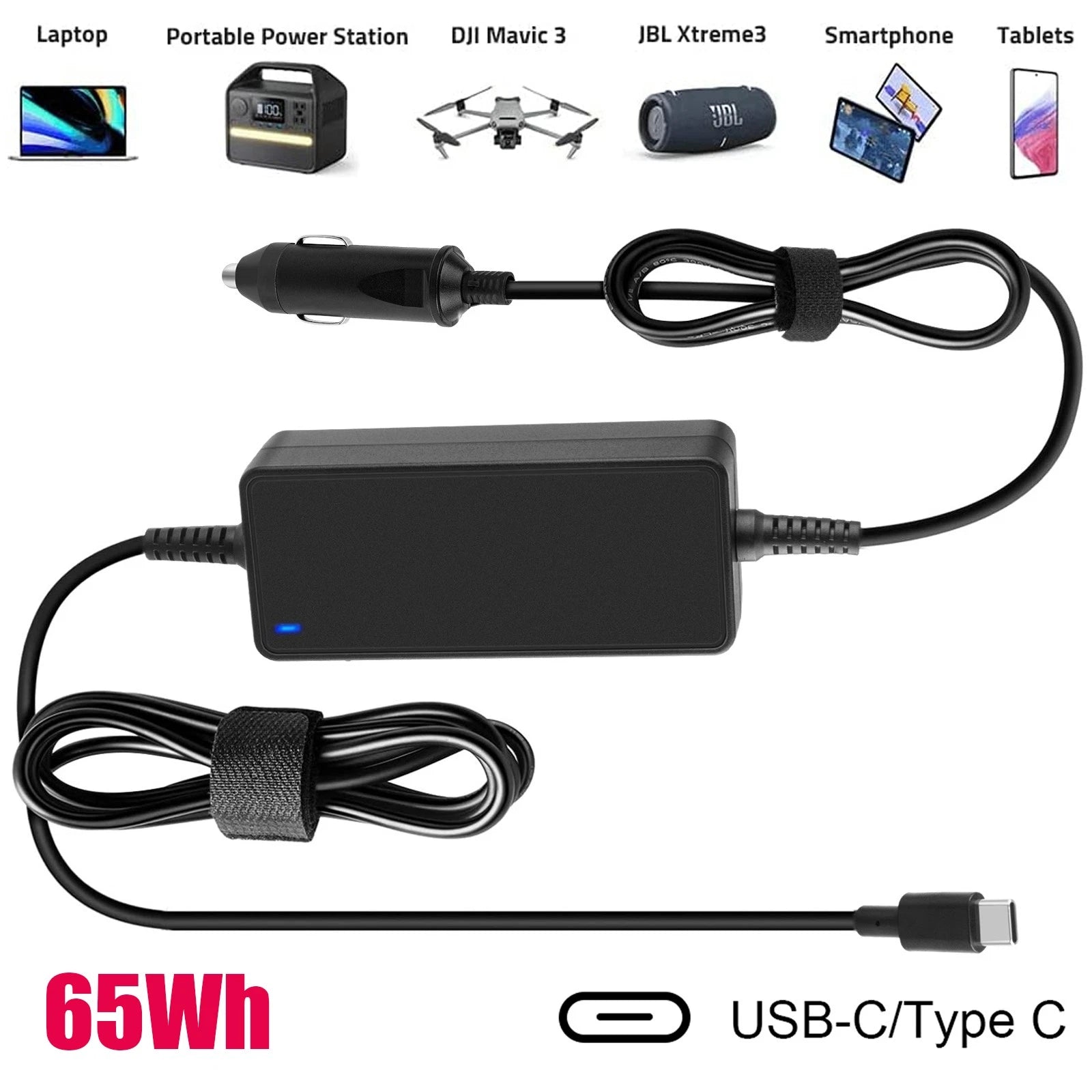USB-C Type C Laptop 65W Charger Car Travel Charger Power Adapter Universal US