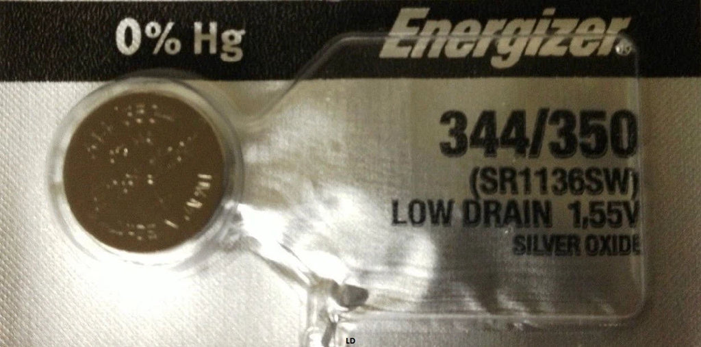 ENERGIZER 344/350 SR1136SW WATCH BATTERIES 344 350 (10 piece) NEWAuthorizeSeller