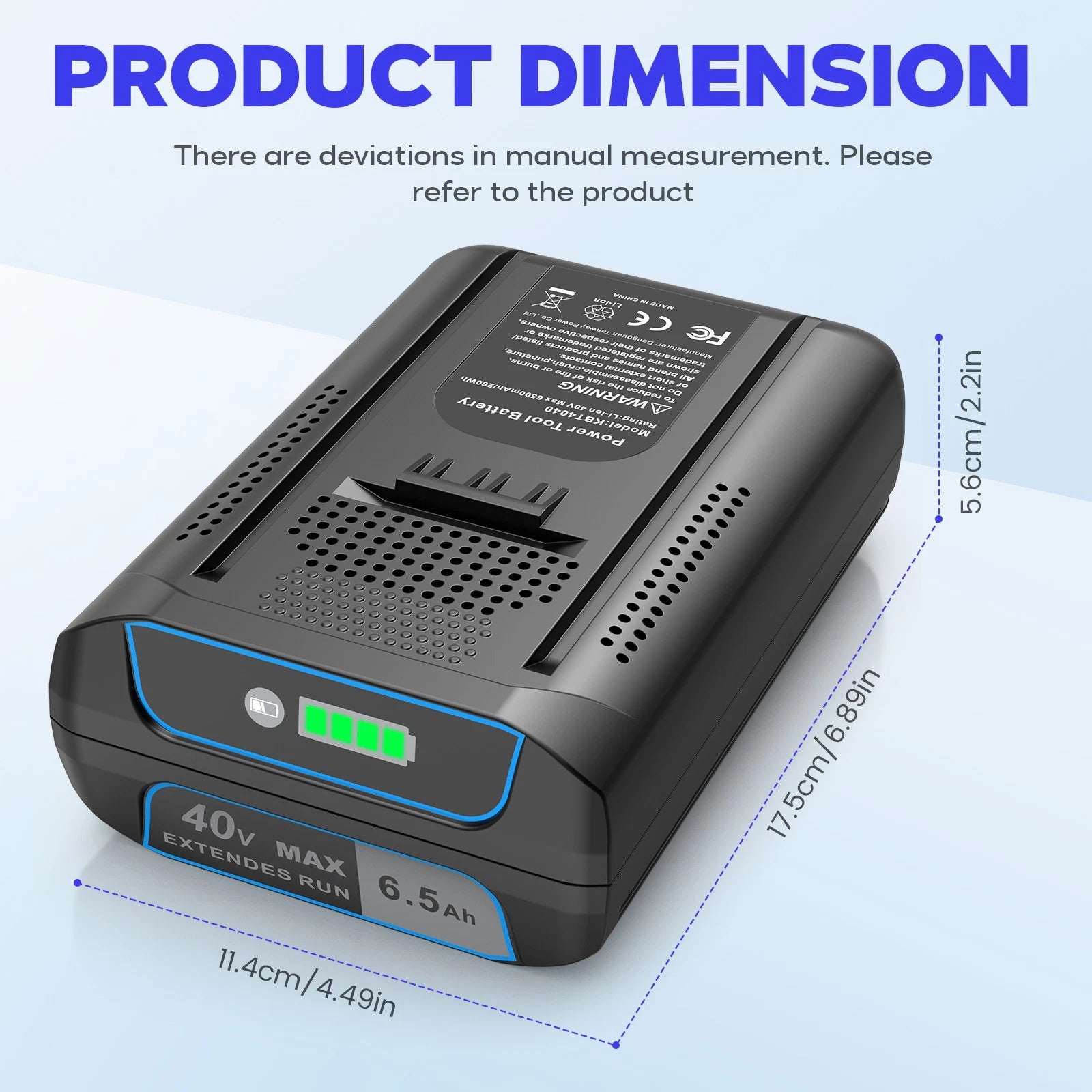 6500mAh Battery For Kobalt 40Volt Max KB440-03 KB2540C-06 KB640-03 KRC 840-03 US