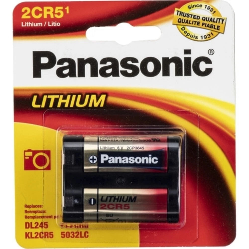 1 Pack Panasonic 2CR5 6V Photo Lithium Battery DL45,KL2CR5,5032LC, Brand New