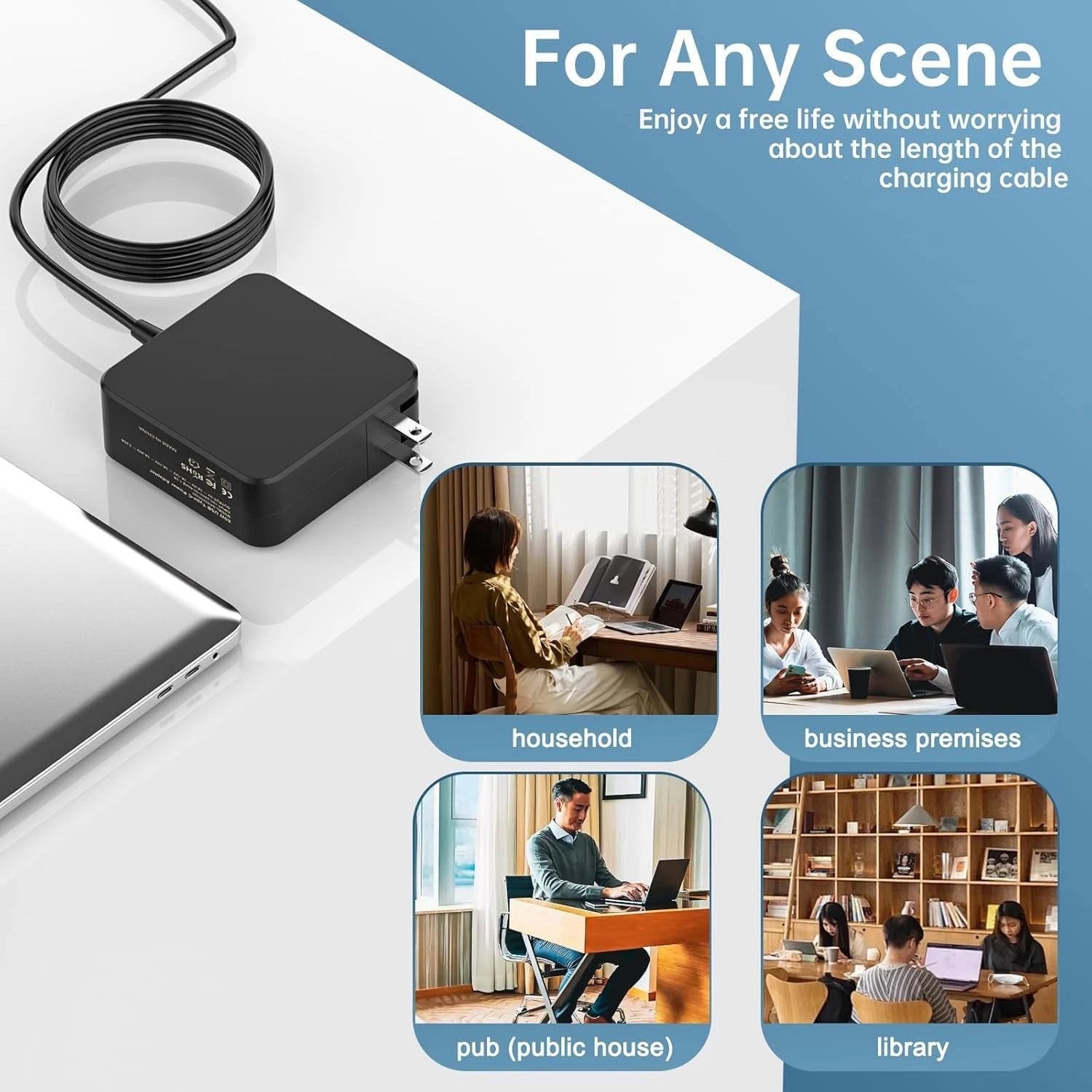 65W USB-C Laptop Charger for Asus Rog Ally C302C ADP-45EW B Type C Power Adapter