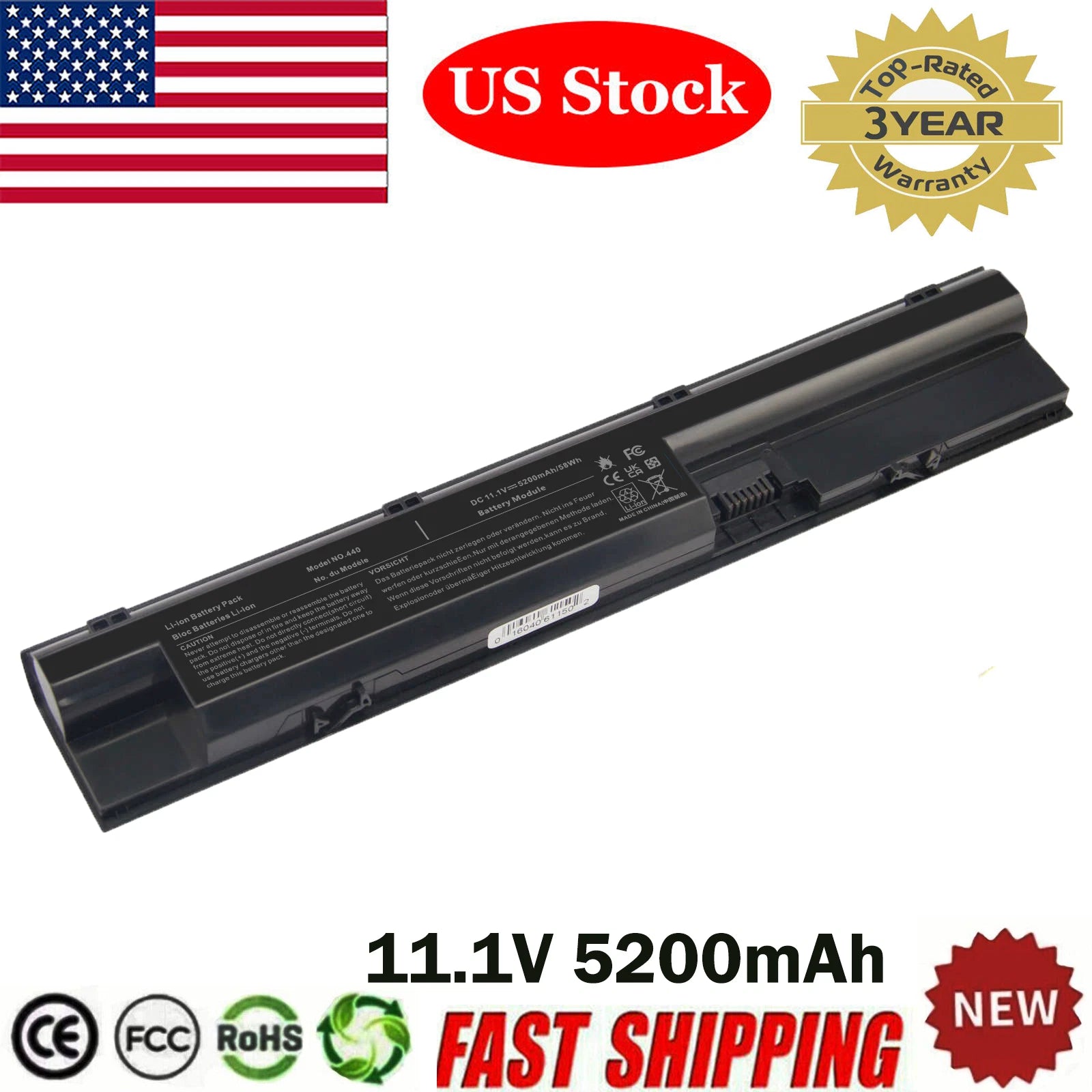 FP06 FP09 Battery for HP Probook 440 450 445 470 455 G0 G1 707616-851 707617-421