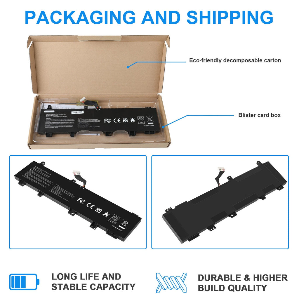 C41N1906-1 Battery For ASUS TUF Gaming A15 FA506IV F15 FX506 FX506LH A17 FA706IU
