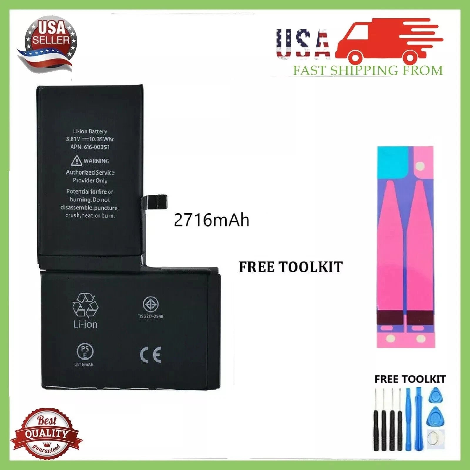 Replacement Internal Battery For iPhone 11 12 13 14 15Pro Max X XS XR SE + LOT