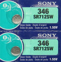 2 Pcs Sony SR712SW 346 Watch Battery