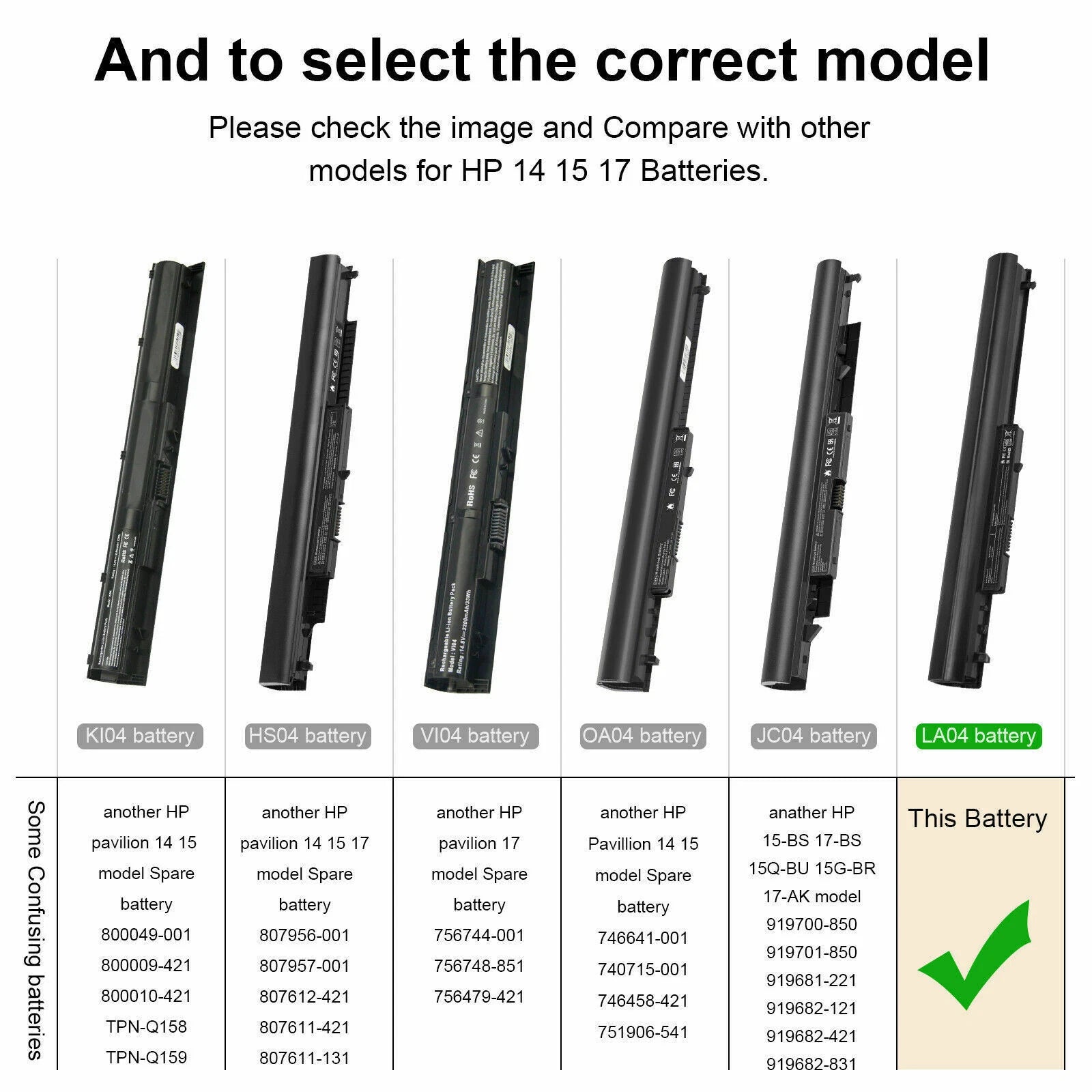 LA04 LA03 Battery For HP 776622-001 728460-001 752237-001 15-1272wm 15-F010DX