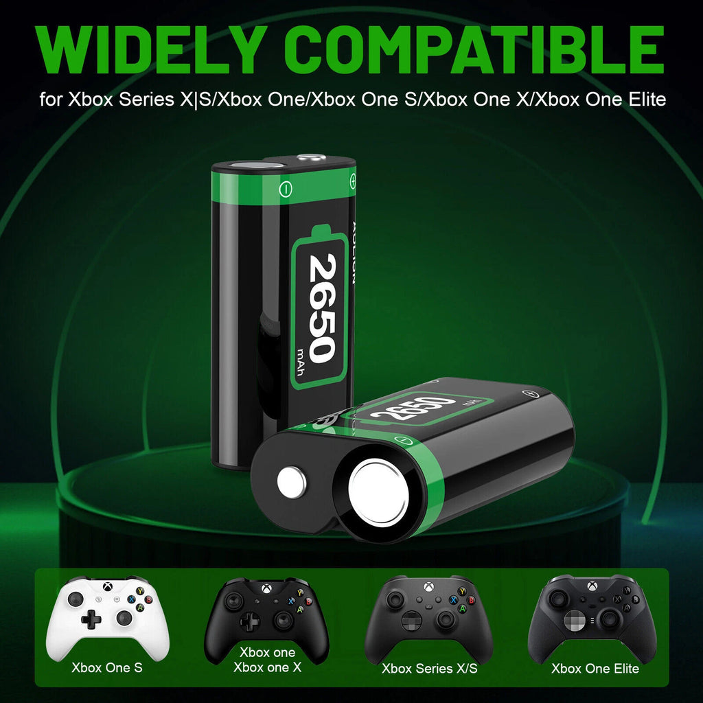 For XBOX ONE Controller Battery Charging Dock + 2x Rechargeable Battery Pack