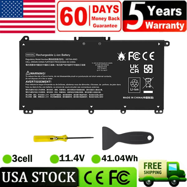 HW03XL NEW Battery for HP Pavilion 15 15-EG0067ST 15-EG0027OD L97300-005 41.04Wh