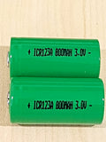 2 x CR123A BATTERY 3v RECHARGEABLE Li-ion ICR123A 800mAh CR123A 3.0 volt