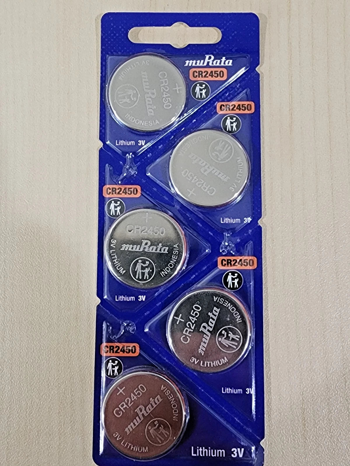 2 pc Murata CR2450 3V Lithium Coin Battery Sony CR 2450 (Expire 2032)