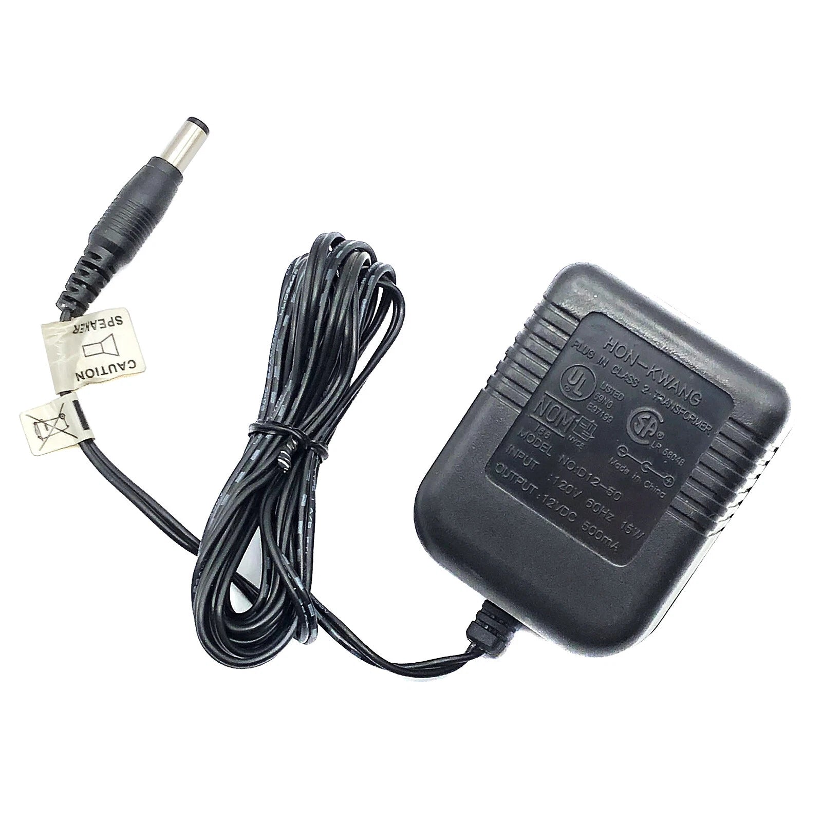 Open Box Genuine Hon-Kwang AC Adapter D12-50 Class 2 Transformer 12V 500mA