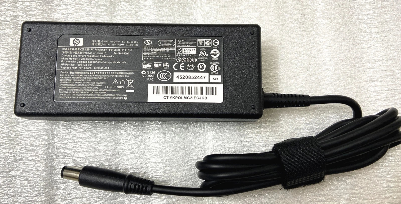Genuine 90W Adapter Charger for Pavilion Dv4 Dv6 G60 G62 G72 ProBook G1 Series