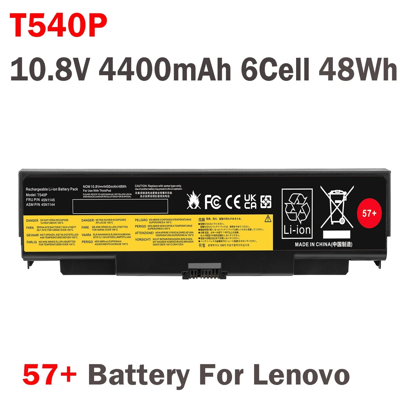 LOT 57+ T440P Battery for Lenovo ThinkPad T540P L440 L540 W540 W541 10.8V 4400mA
