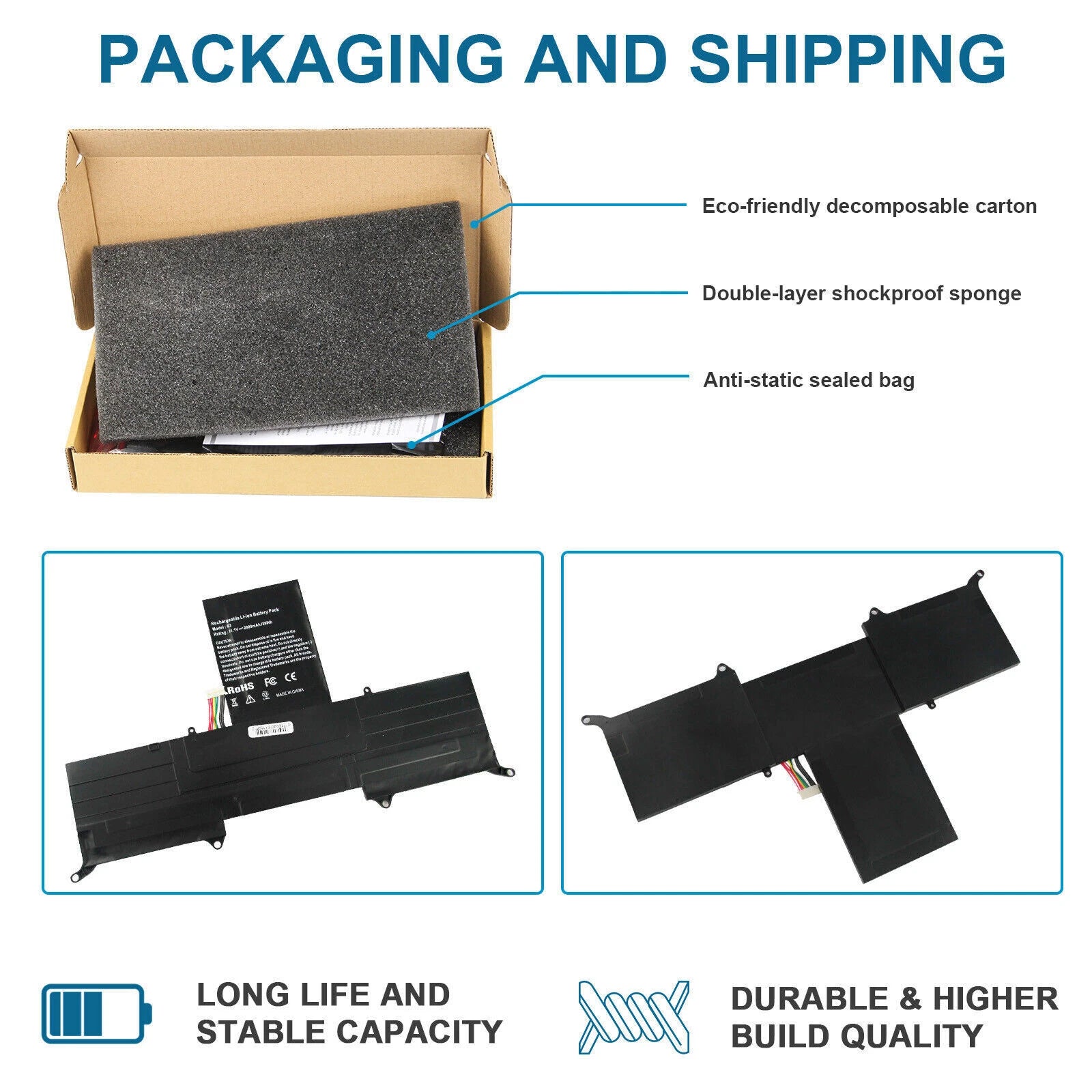 Battery for Acer Aspire S3 S3-391 S3-391-6407 S3-951-6646 AP11D3F AP11D4F MS2346