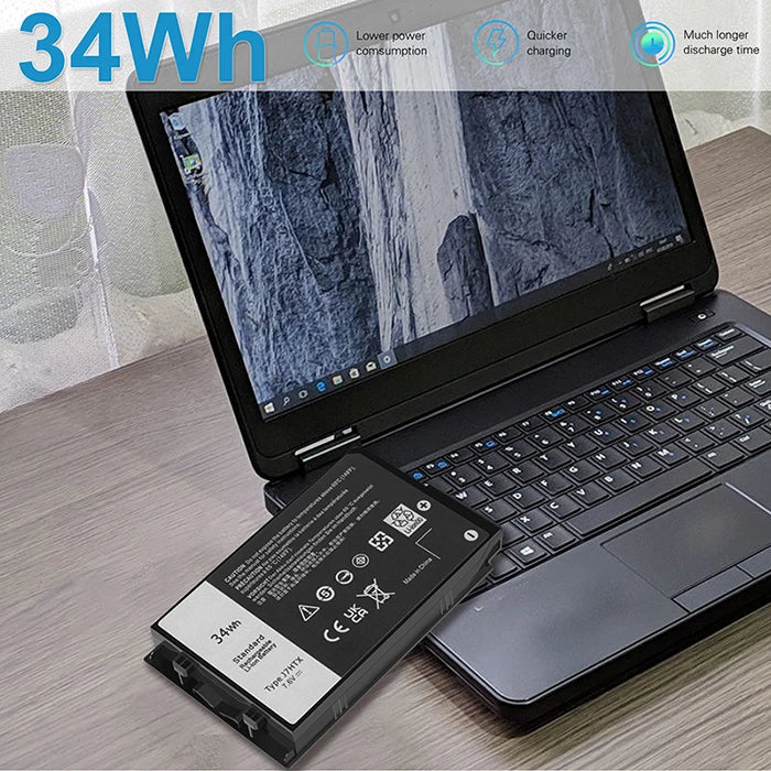 J7HTX Battery For Dell Latitude 7202 7212 Rugged Extreme Tablet 2JT70 7XNTR 34Wh
