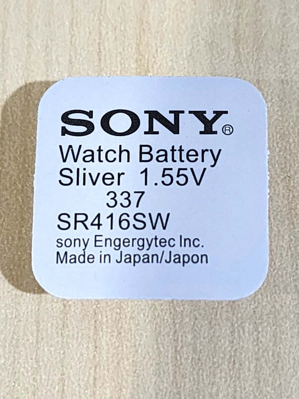 2 piece SONY 337 SR416SW Silver Oxide Watch Battery MURATA USAseller Japan made