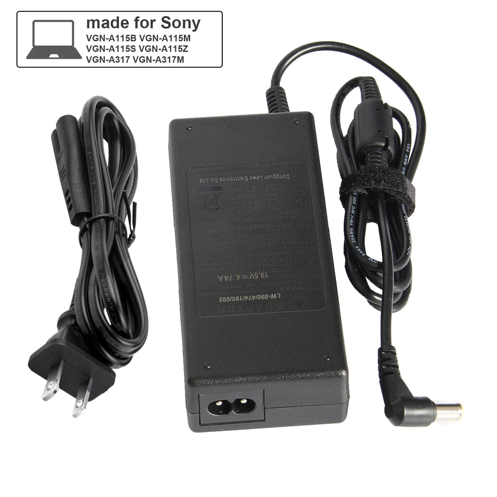 AC Adapter 90W Charger for Sony Vaio PCG-7142L PCG-7154L PCG-7Y2L 19.5V 4.7A