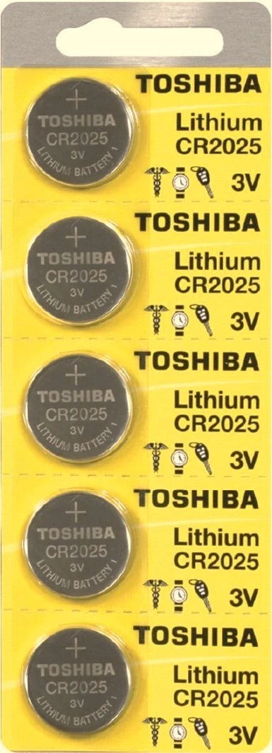 5 Toshiba CR2025 CR 2025 3V LITHIUM BR2025 DL2025 Batteries New