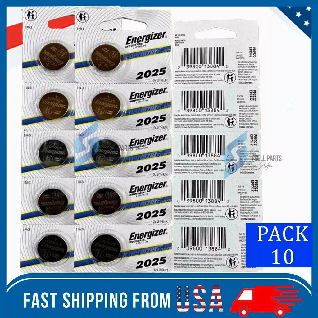 LOT 2-100 ENERGIZER 3V LITHIUM BATTERY CR2025 2025 BR2025 DL2025 Button Cell