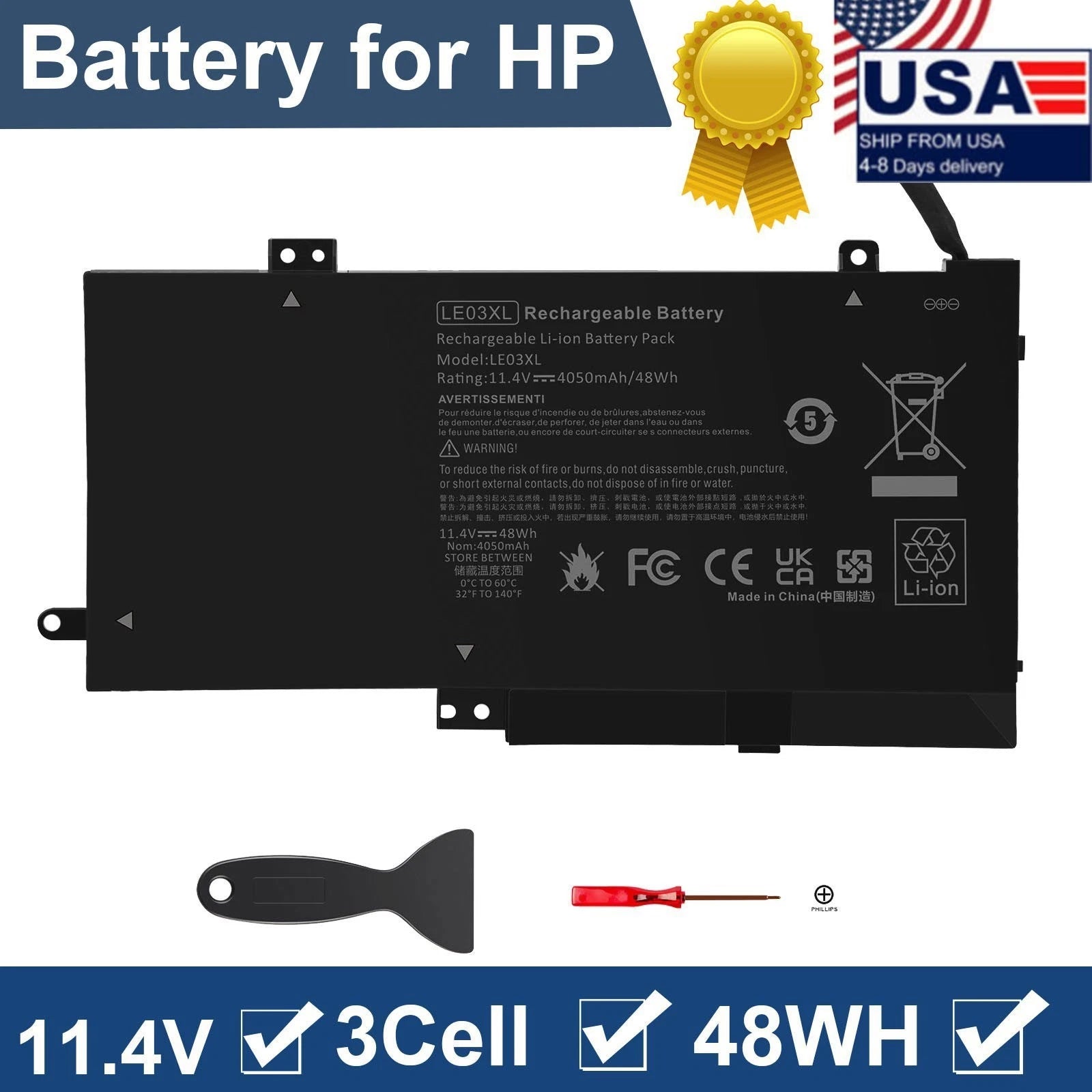 ??LOT 30X LE03XL Battery For HP Envy x360 M6-W 796356-005 13-S099n 796220-541